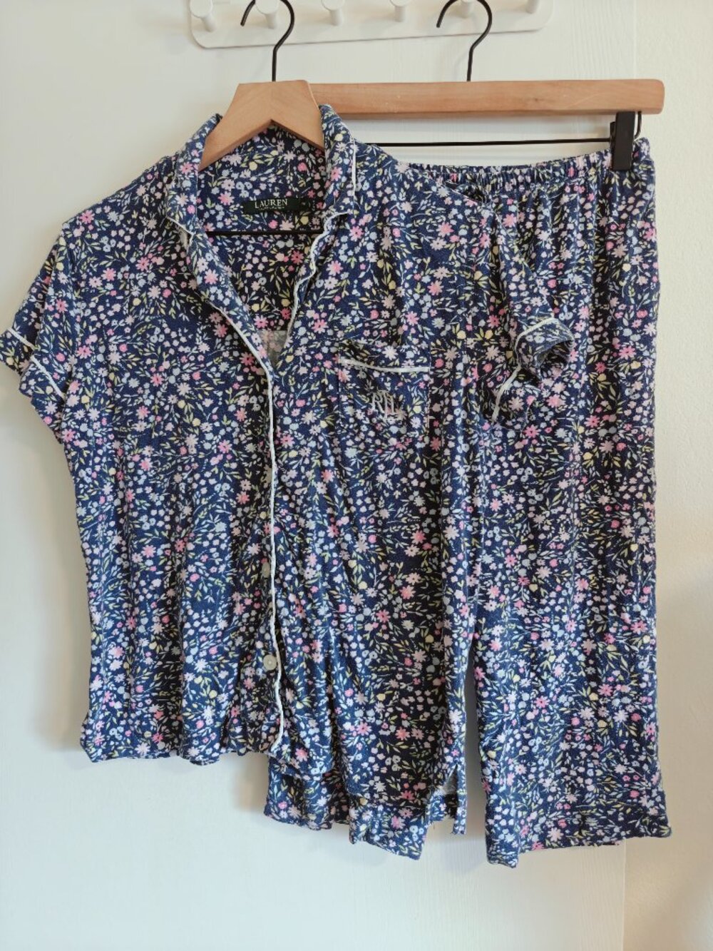 Lauren Ralph Lauren Floral Pajama Set MP Cotton Viscose Capri PJs